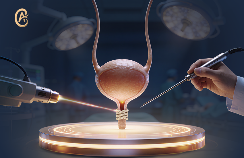 علاج ضيق مجرى البول بالمنظار والليزر أو بالجراحة 